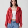 Vintagesoft Terry-hoodie met rits