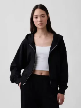 Vintagesoft Terry-hoodie met rits