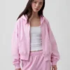 Vintagesoft Terry-hoodie met rits