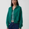 Vintagesoft Terry-hoodie met rits