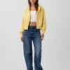 Vintagesoft Terry-hoodie met rits