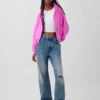Vintagesoft Terry-hoodie met rits