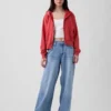 Vintagesoft Terry-hoodie met rits