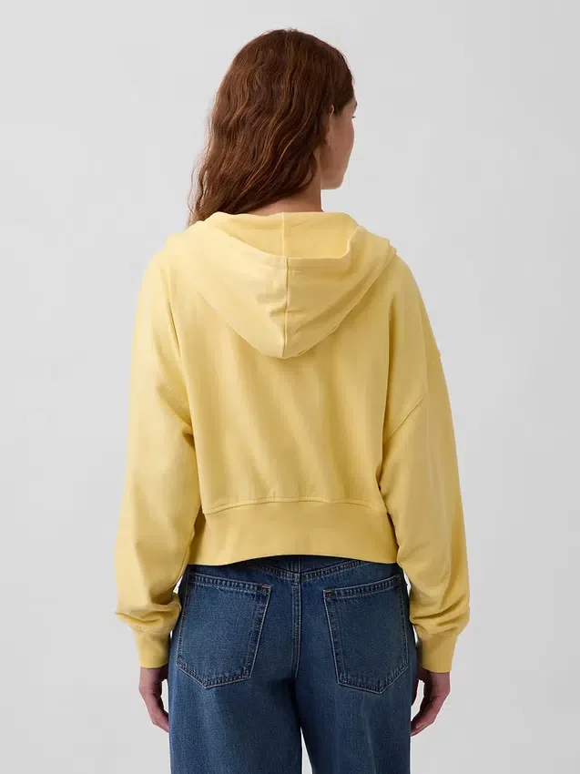 Vintagesoft Terry-hoodie met rits