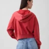 Vintagesoft Terry-hoodie met rits