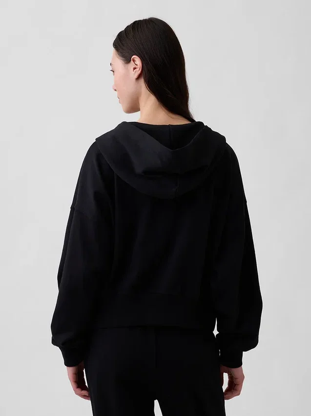 Vintagesoft Terry-hoodie met rits