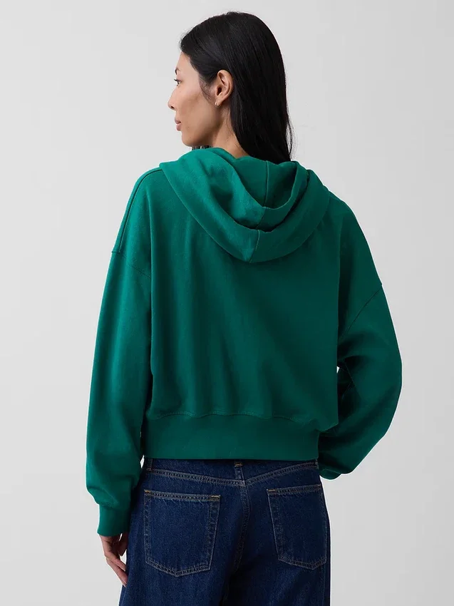 Vintagesoft Terry-hoodie met rits