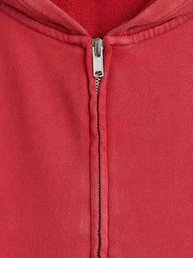Vintagesoft Terry-hoodie met rits