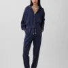 Vintagesoft Terry-hoodie met rits