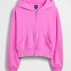 Vintagesoft Terry-hoodie met rits