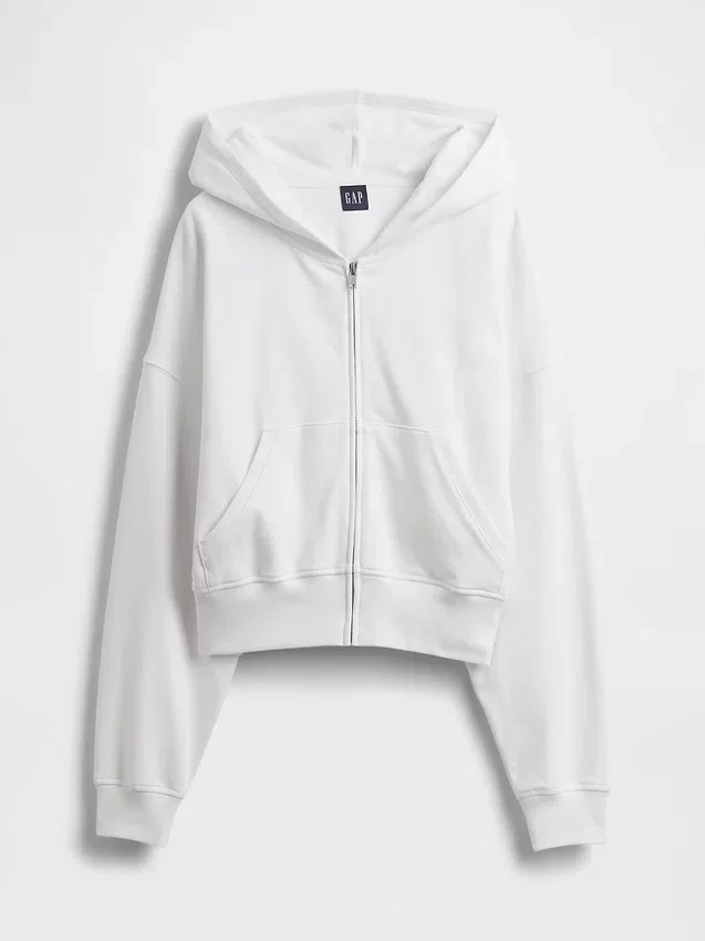 Vintagesoft Terry-hoodie met rits
