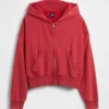 Vintagesoft Terry-hoodie met rits