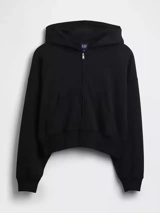 Vintagesoft Terry-hoodie met rits