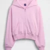 Vintagesoft Terry-hoodie met rits