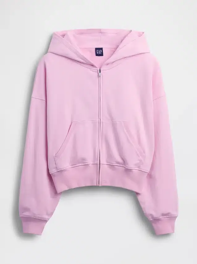 Vintagesoft Terry-hoodie met rits