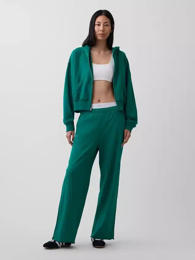 Vintagesoft Terry-hoodie met rits