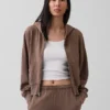 Vintagesoft Terry-hoodie met rits