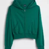 Vintagesoft Terry-hoodie met rits