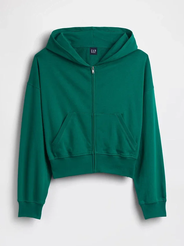 Vintagesoft Terry-hoodie met rits