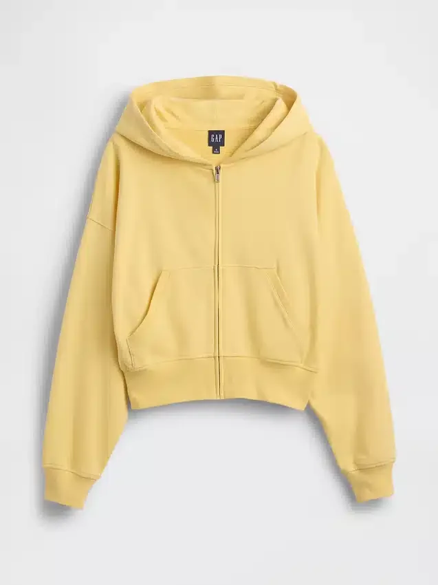 Vintagesoft Terry-hoodie met rits