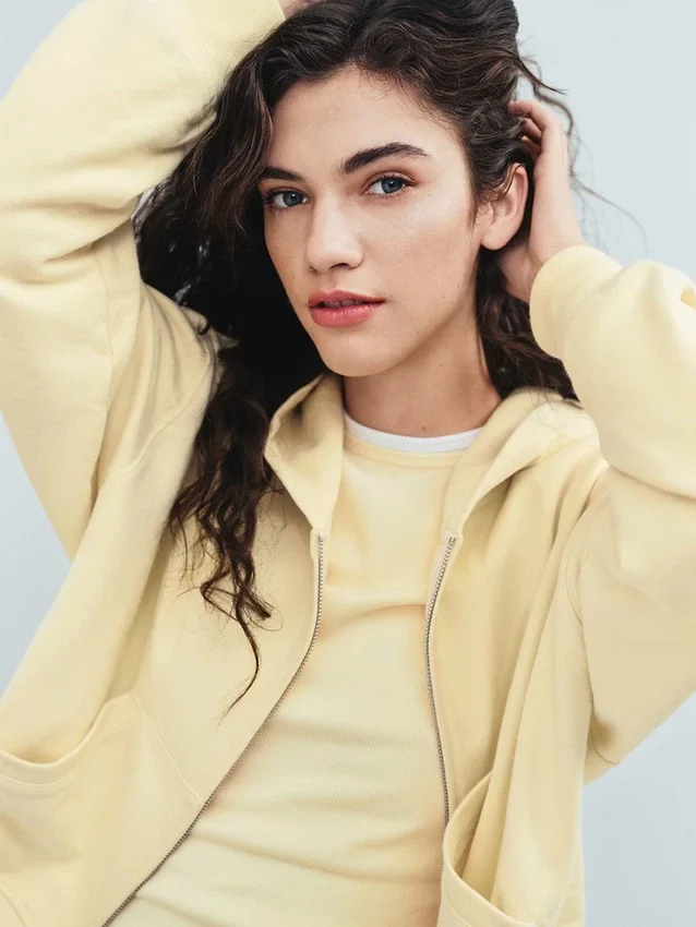 Vintagesoft Terry-hoodie met rits