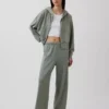 Vintagesoft Terry joggingbroek met wijde pijpen