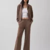 Vintagesoft Terry joggingbroek met wijde pijpen
