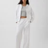 Vintagesoft Terry joggingbroek met wijde pijpen