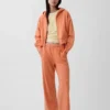 Vintagesoft Terry joggingbroek met wijde pijpen