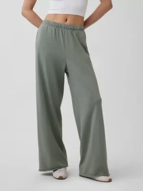 Vintagesoft Terry joggingbroek met wijde pijpen