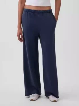 Vintagesoft Terry joggingbroek met wijde pijpen
