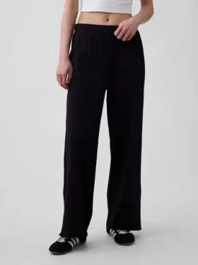Vintagesoft Terry joggingbroek met wijde pijpen