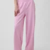 Vintagesoft Terry joggingbroek met wijde pijpen
