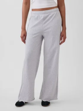 Vintagesoft Terry joggingbroek met wijde pijpen