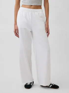 Vintagesoft Terry joggingbroek met wijde pijpen