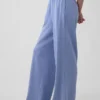 Vintagesoft Terry joggingbroek met wijde pijpen