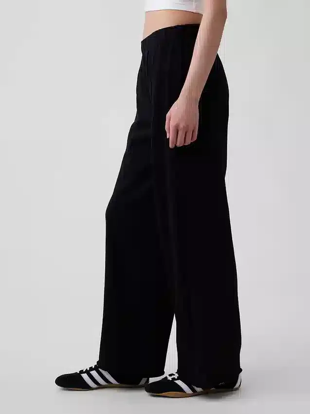 Vintagesoft Terry joggingbroek met wijde pijpen