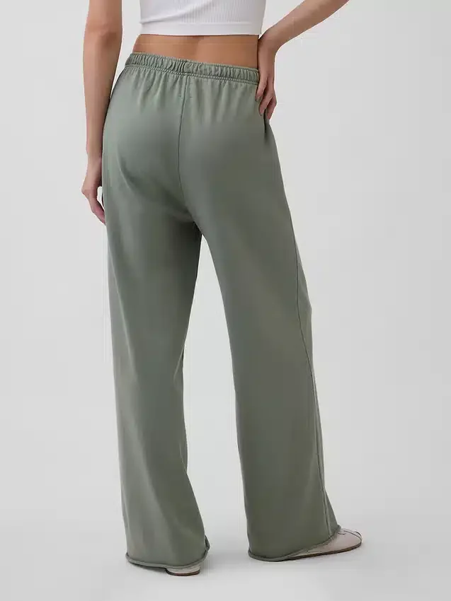 Vintagesoft Terry joggingbroek met wijde pijpen