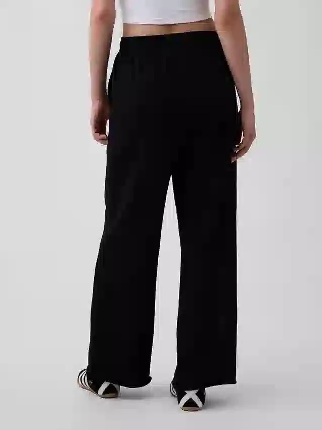 Vintagesoft Terry joggingbroek met wijde pijpen