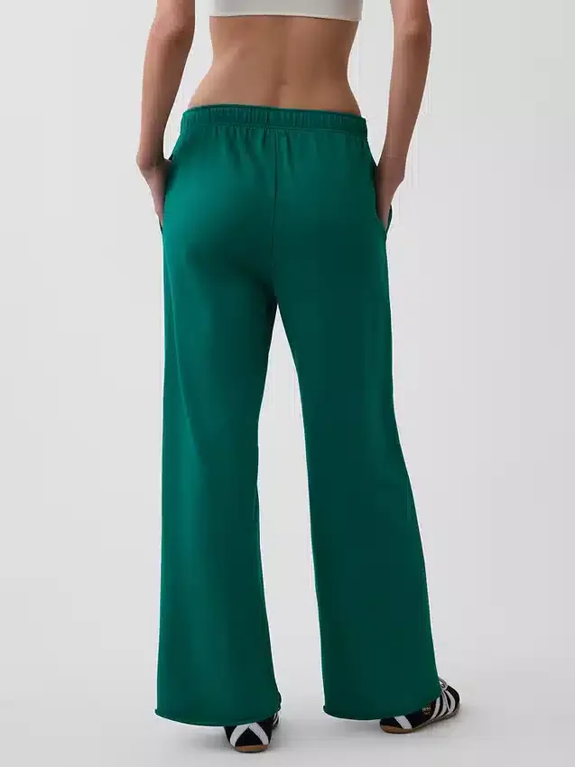 Vintagesoft Terry joggingbroek met wijde pijpen