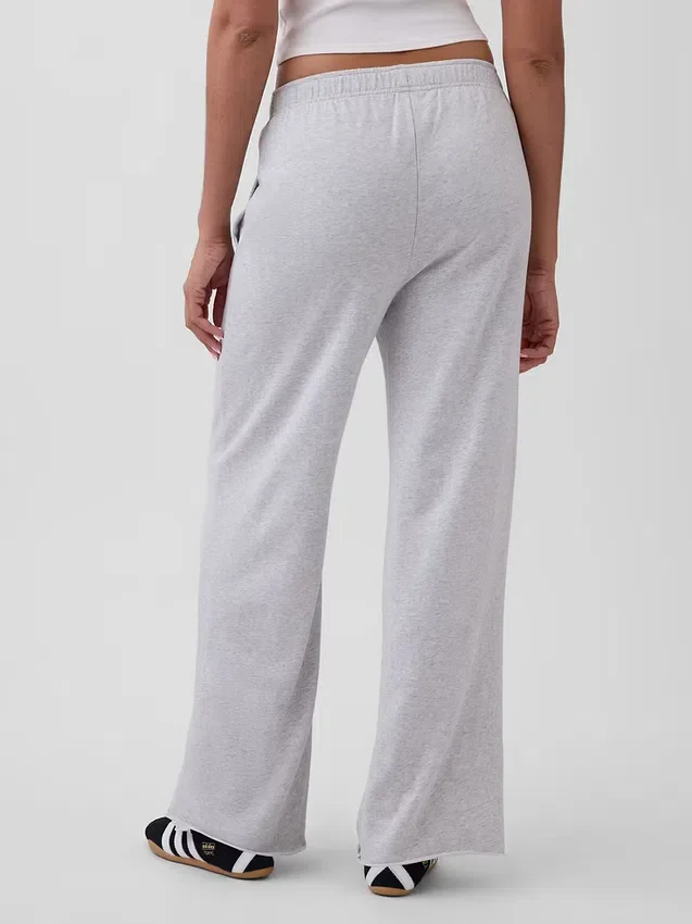 Vintagesoft Terry joggingbroek met wijde pijpen