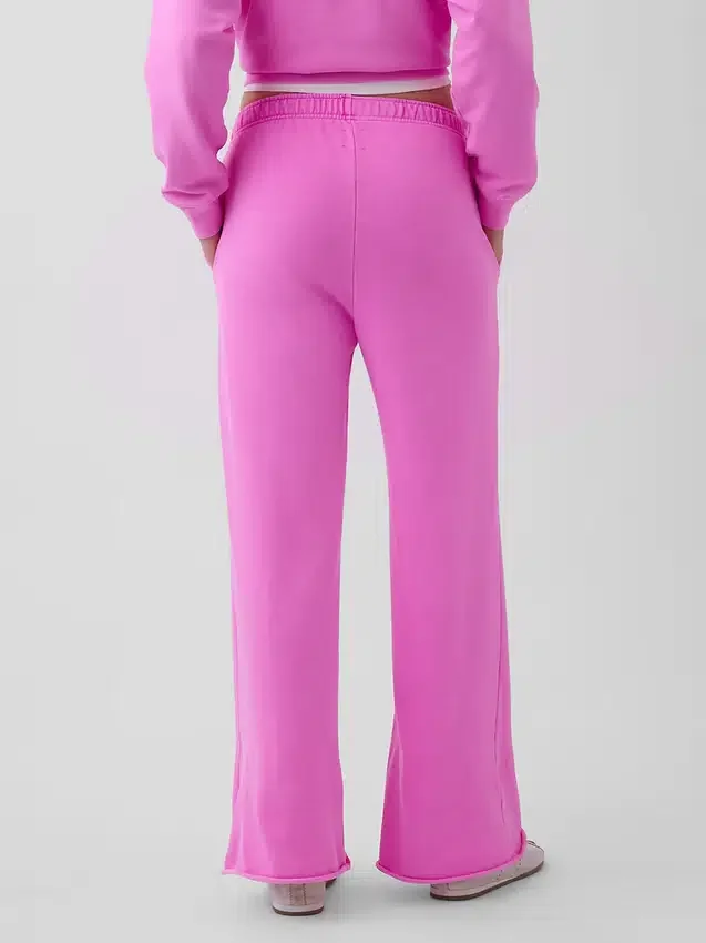 Vintagesoft Terry joggingbroek met wijde pijpen