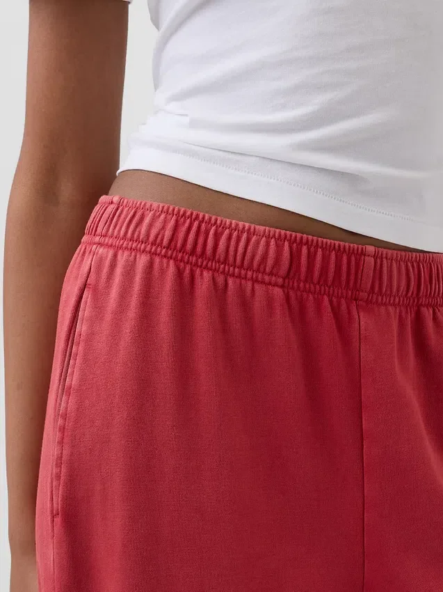 Vintagesoft Terry joggingbroek met wijde pijpen