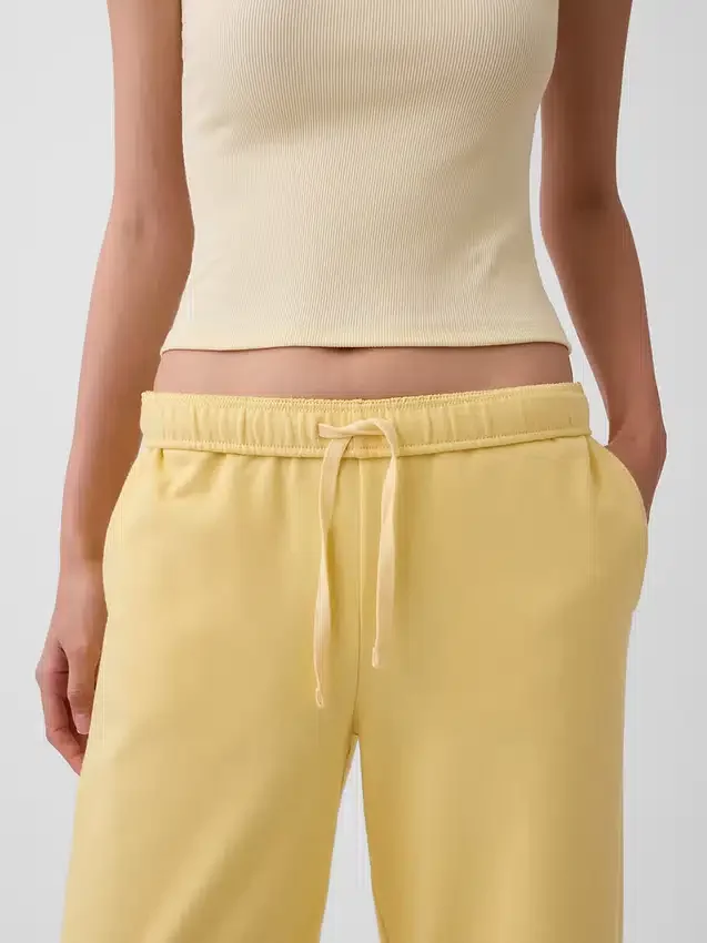 Vintagesoft Terry joggingbroek met wijde pijpen