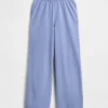 Vintagesoft Terry joggingbroek met wijde pijpen