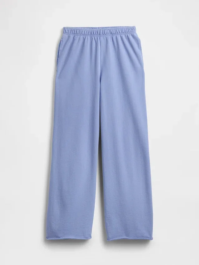 Vintagesoft Terry joggingbroek met wijde pijpen