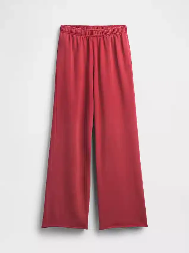 Vintagesoft Terry joggingbroek met wijde pijpen