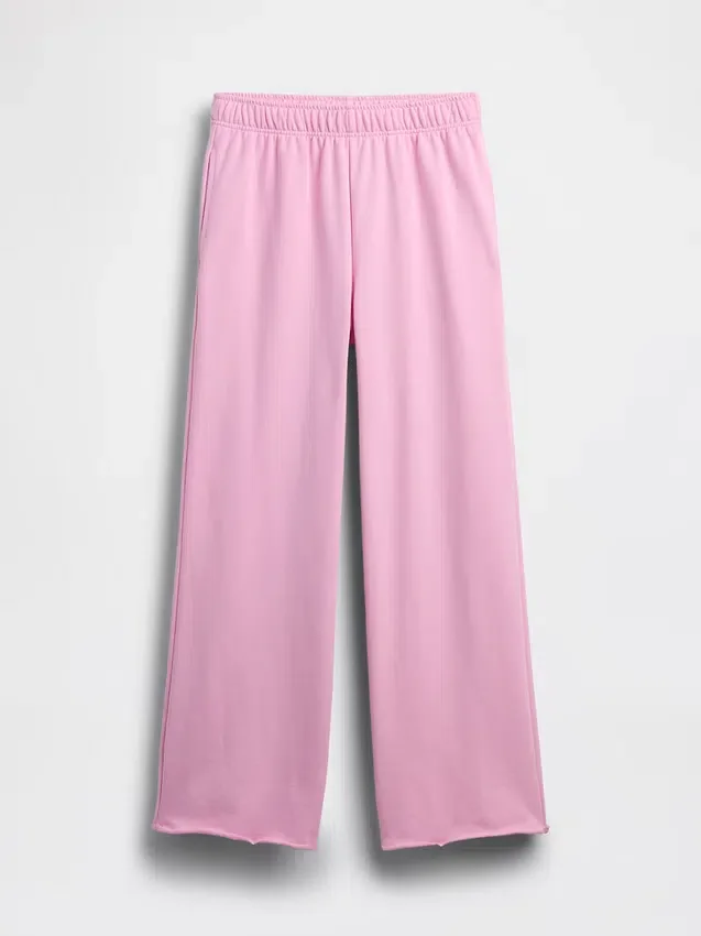 Vintagesoft Terry joggingbroek met wijde pijpen