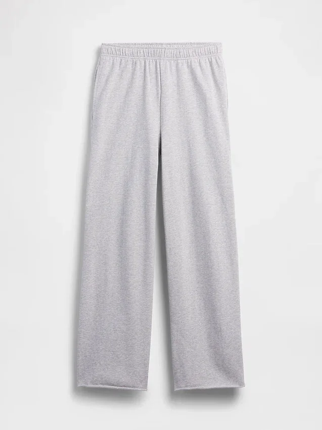Vintagesoft Terry joggingbroek met wijde pijpen