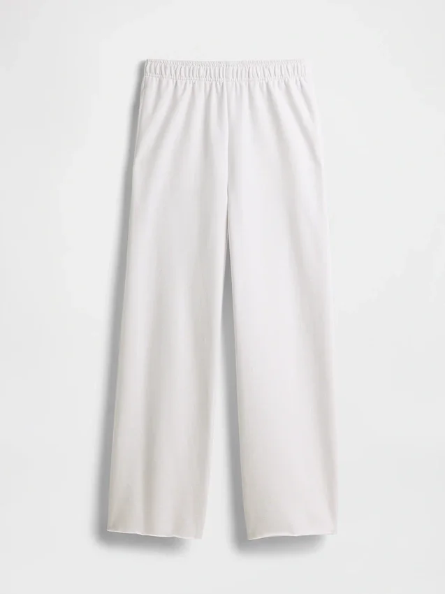 Vintagesoft Terry joggingbroek met wijde pijpen